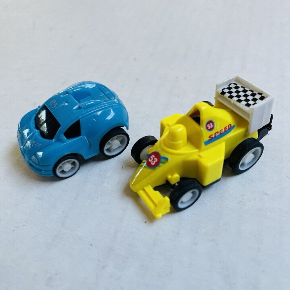 Car Racing Formula Super Star Yellow Mini Toy Cars Kids Lot Of 2